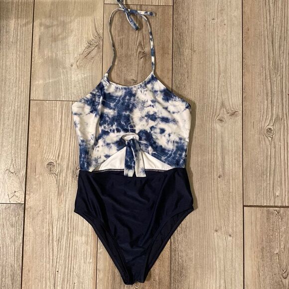 Live Love Dream Swimsuit One Piece Navy Blue Cloud Size Medium - Picture 1 of 8